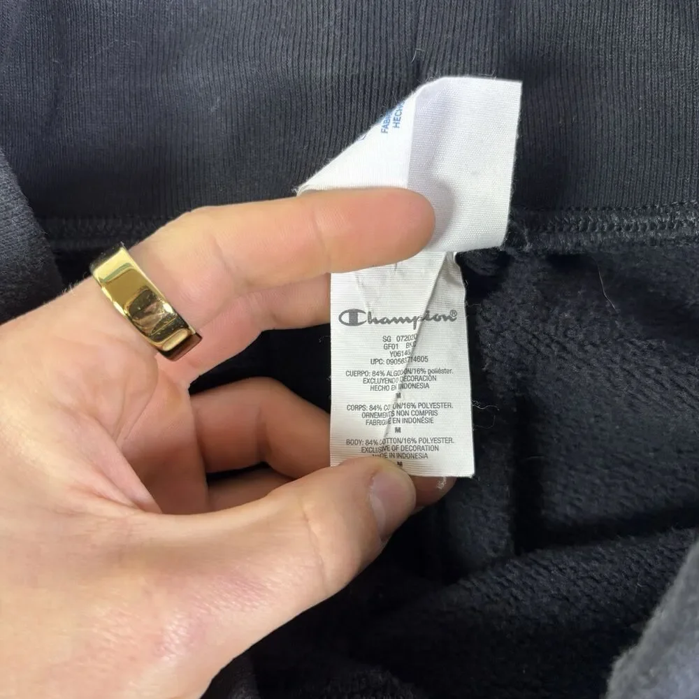 Champion Reverse Weave Sweatpants Mens Medium Black Activewear Training Gym Run